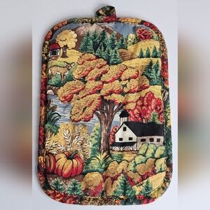 Vintage B&D Fall Foliage Cottagecore Pot Golder